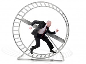 Business challenge running a business a businessman isolated on a white background