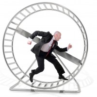 Business challenge running a business a businessman isolated on a white background